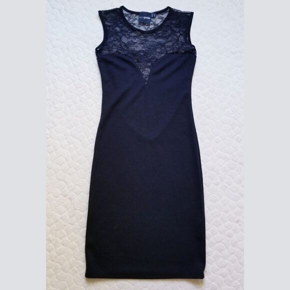 ASOS little black dress lace plunging back neck 2 - Picture 1 of 11